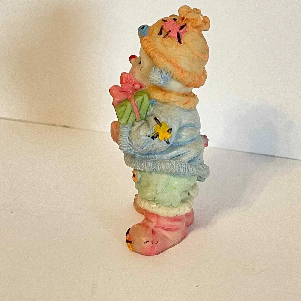 Vintage Snowman with Bell, Gift Patched‎ Clothes Small Hand Painted Decor Cute